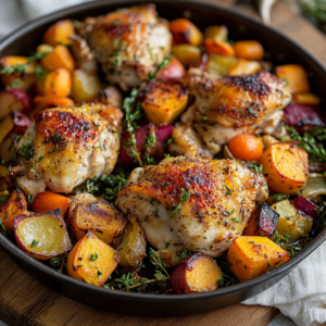 One Pan Autumn Chicken Dinner