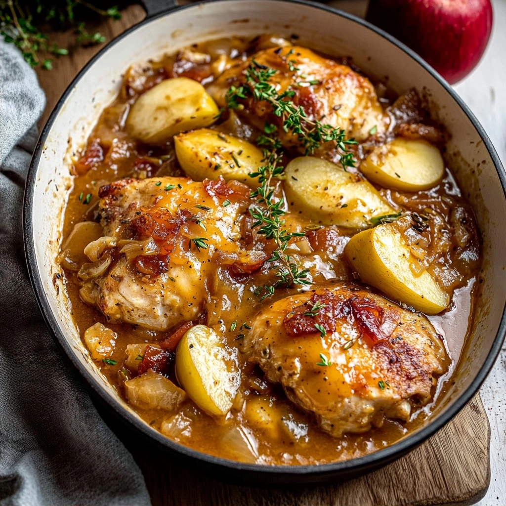 Apple Cider Smothered Chicken
