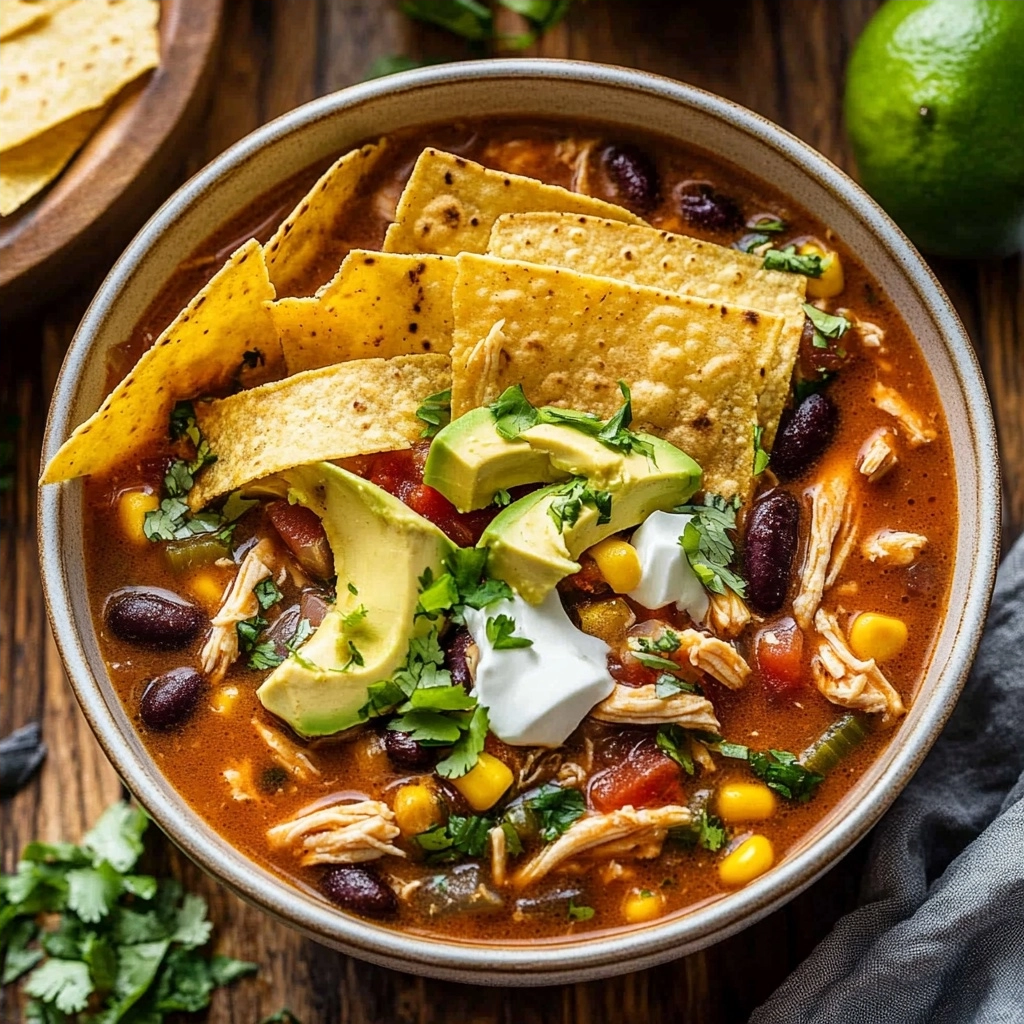 Slow Cooker Chicken Tortilla Soup
