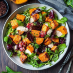 Roasted Sweet Potato Salad with Citrus Tahini Dressing