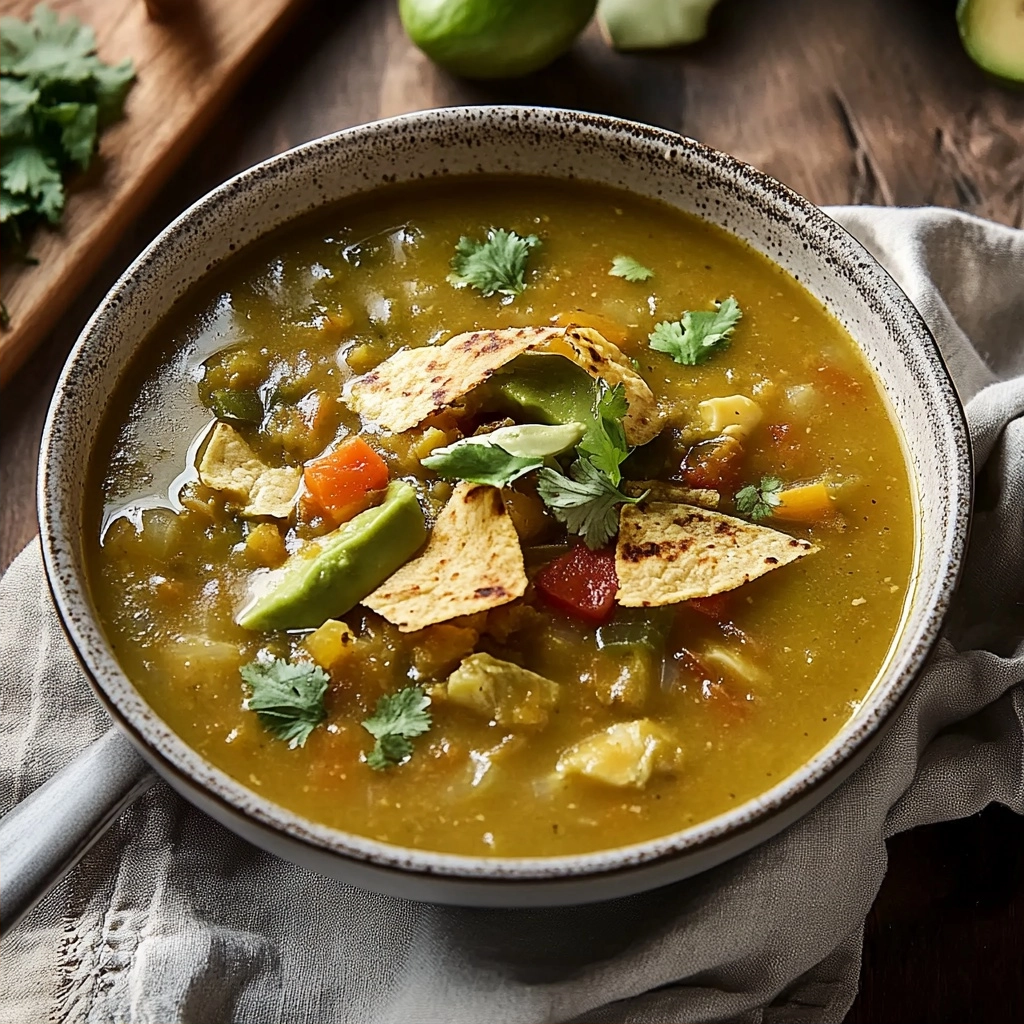 Tomatillo Tortilla Soup