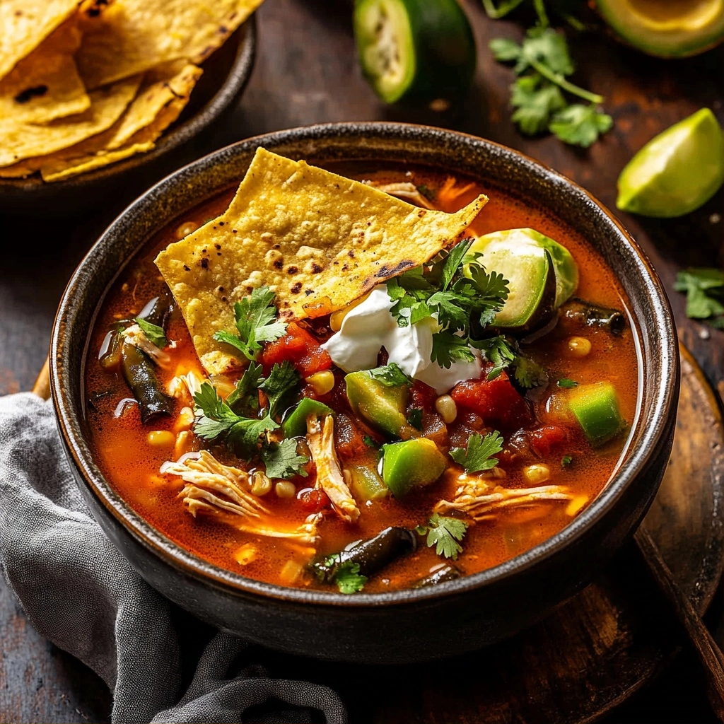 Poblano Chicken Tortilla Soup