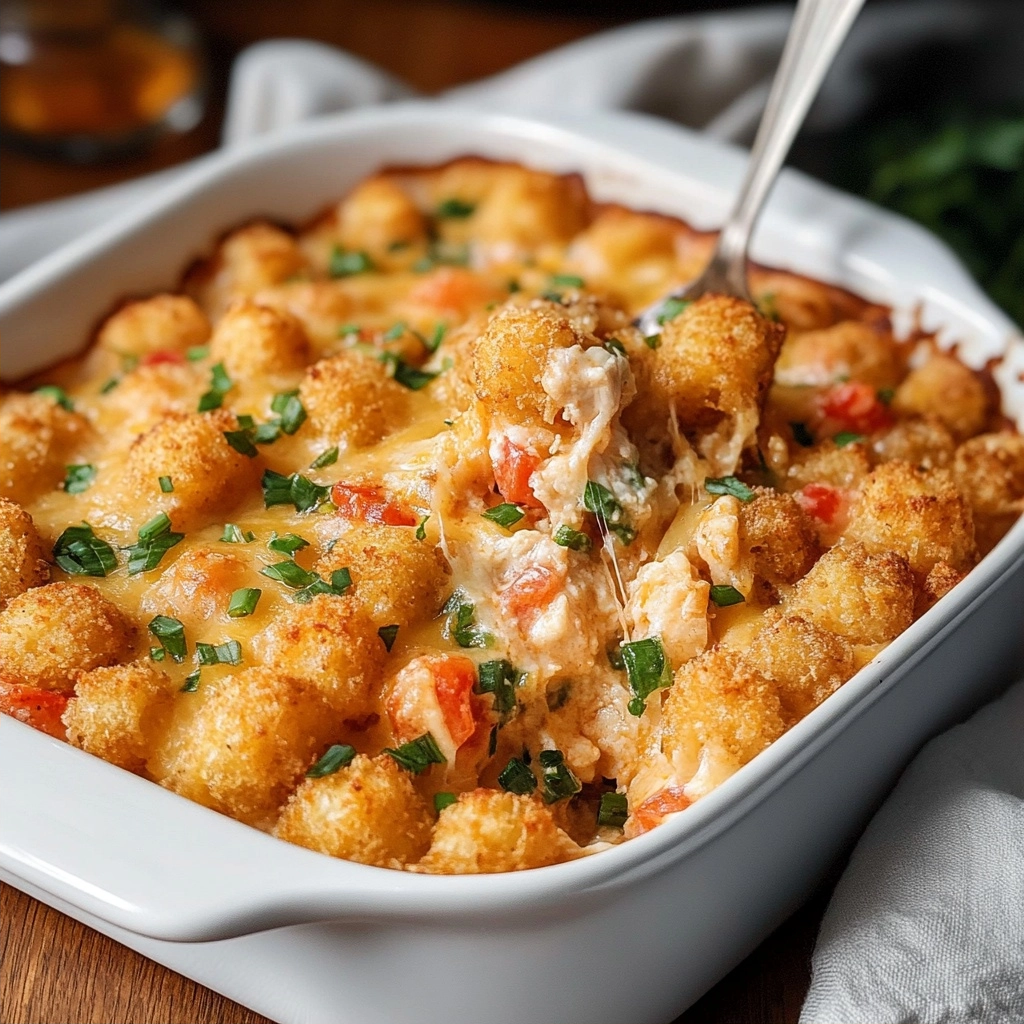 Cheesy Chicken Tater Tot Casserole
