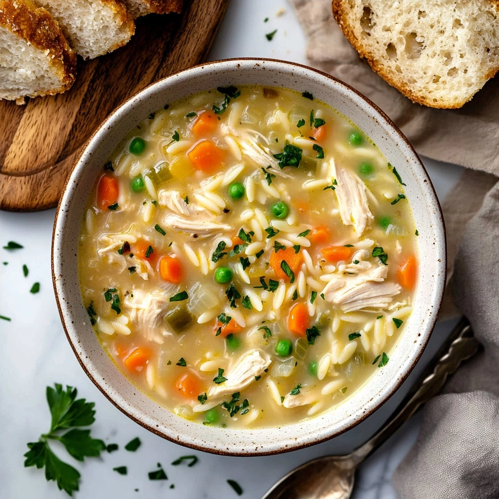 Creamy Orzo Chicken Soup