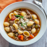 Italian Beef Soup with Pasta Shells