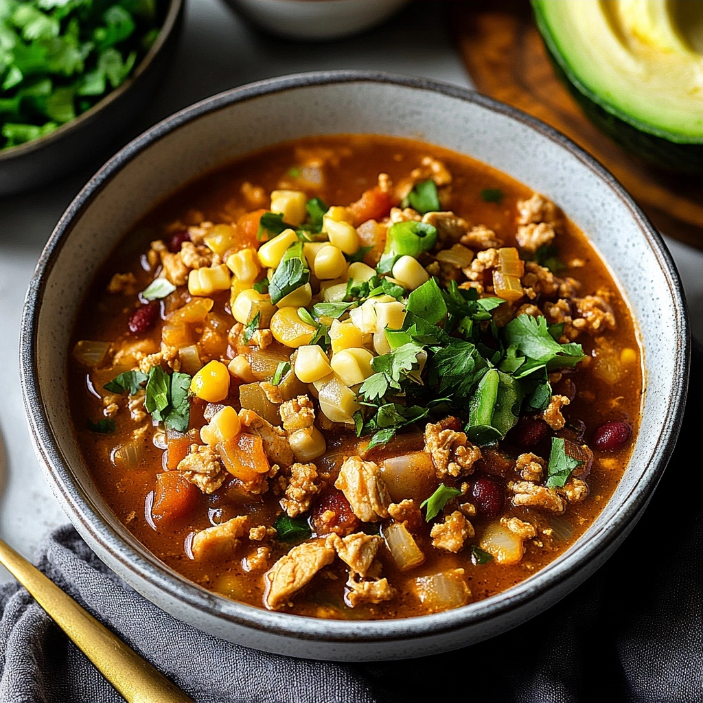 White Ground Chicken Chili