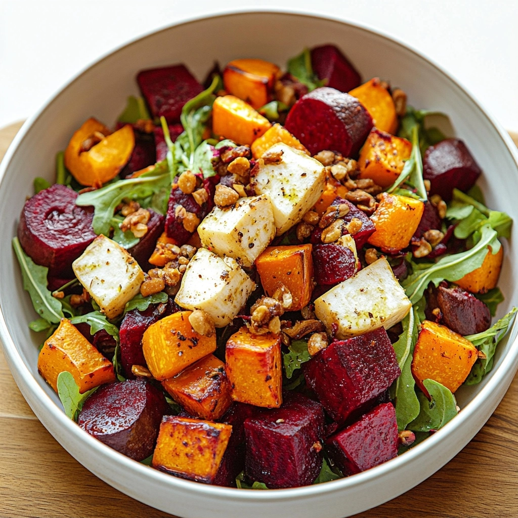 Roasted Pumpkin and Beetroot Salad