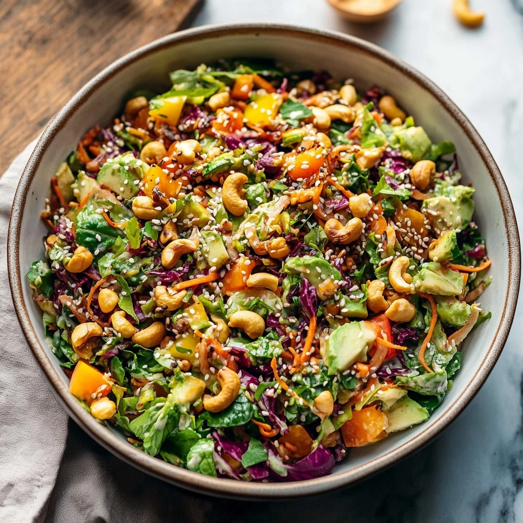 Cashew Crunch Salad with Sesame Dressing