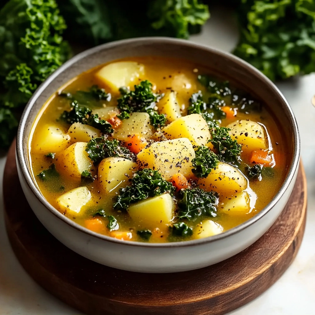Cozy Vegetarian Potato-Kale Soup